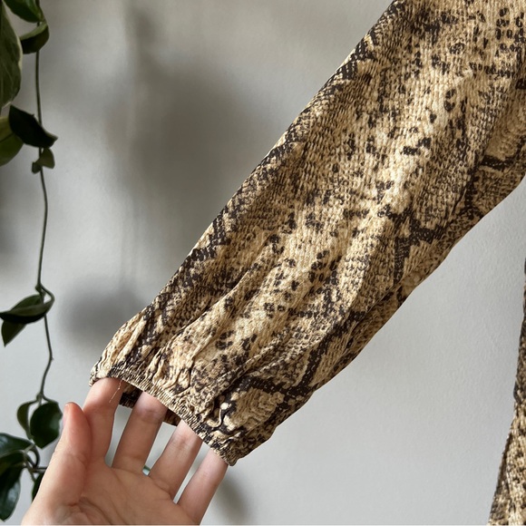 Zara chiffon snake print dress L - Picture 5 of 10